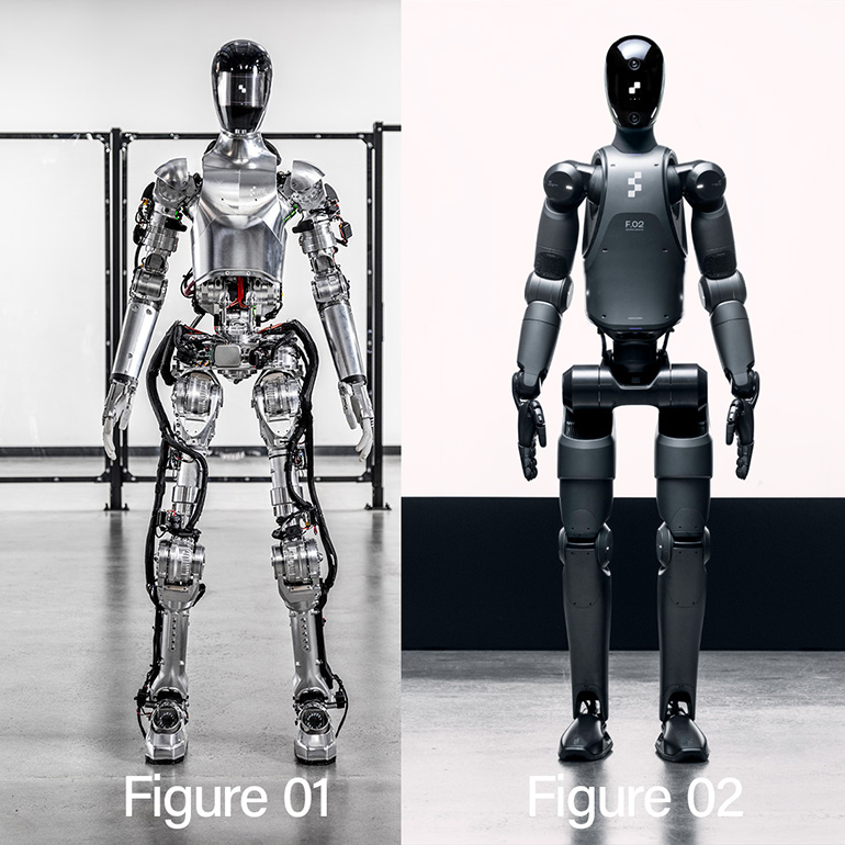 Figure 02 humanoid robot in a warehouse environment
