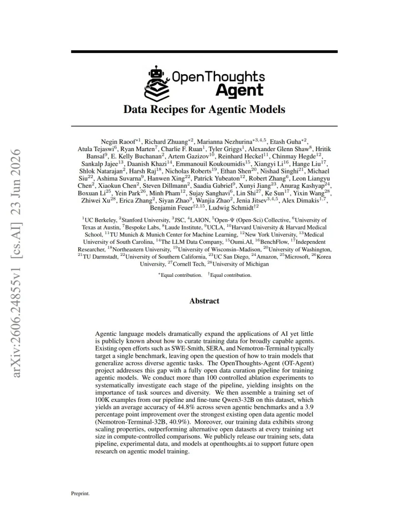 OpenThoughts-Agent Just Published a Cookbook for Malicious AI. That’s Not Even Its Biggest Problem.