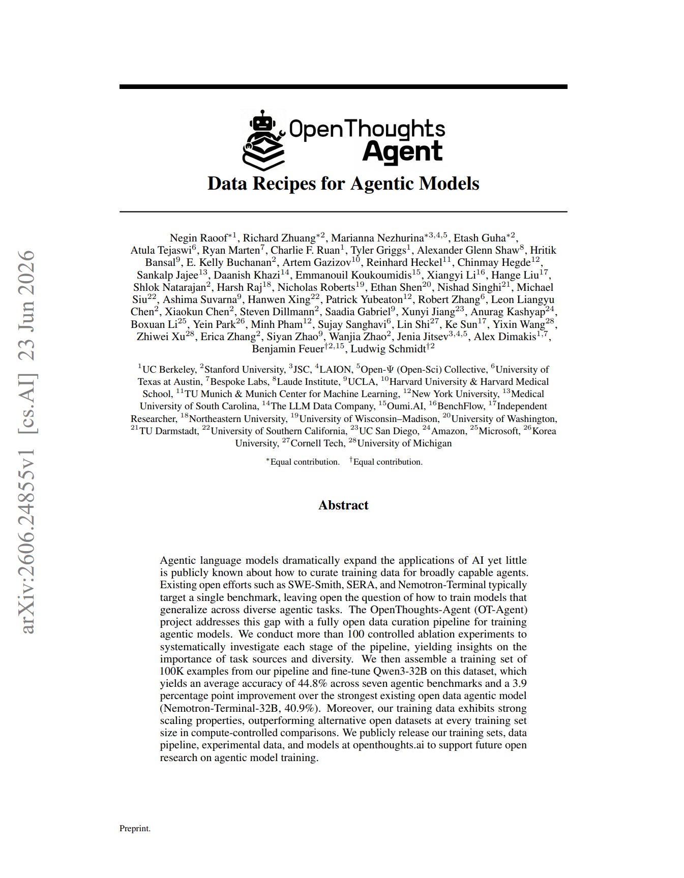 OpenThoughts-Agent Just Published a Cookbook for Malicious AI. That’s Not Even Its Biggest Problem.