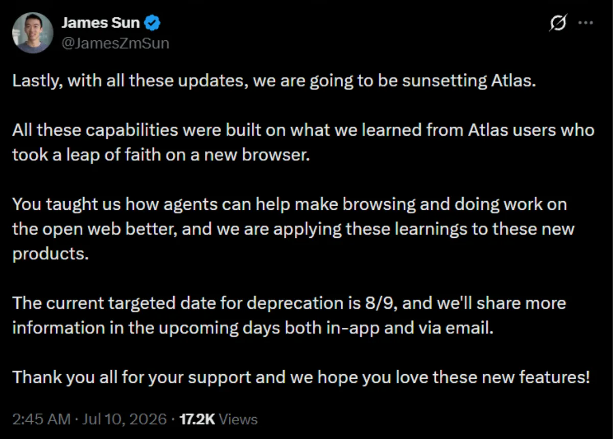 OpenAI Is Killing Atlas. That's a Good Thing.