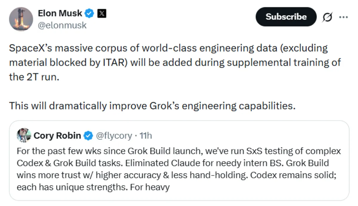 SpaceX Is Feeding Its Rocket Data Into Grok. That's an Advantage No One Can Copy.