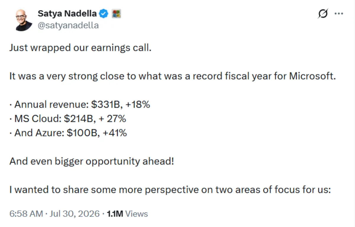 Microsoft Proved AI Can Make Money. Meta Just Proved the Market Doesn't Believe It Yet.